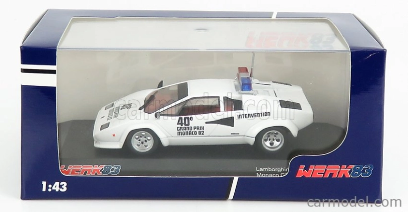 Werk83 Lamborghini Countach 5000s Safety Car F1 Gp Monaco 1982 1:43 Biela