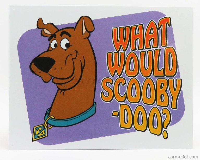 Edicola Accessories Metal Plate - Scooby Doo 1:1 Fialově Hnědá