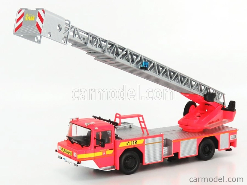 Edicola Iveco Magirus Dla-k 23-12 Scala Ladder Truck Germany 2003 1:43 Červená Stříbrná