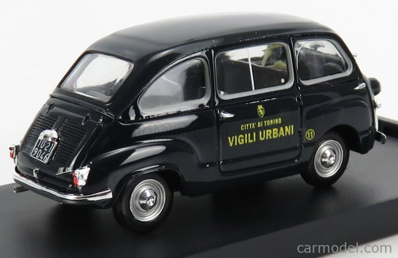Brumm Fiat 600d Multipla Vigili Urbani Torino 1960 1:43 Modrá
