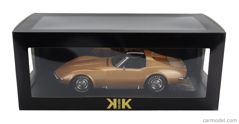 Chevrolet Corvette C3 1972 v mierke Kk - s odnímateľnou strechou 1:18 Gold Met