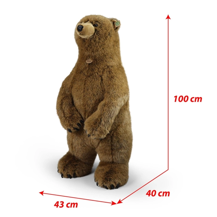Rappa Plyšový medvěd hnědý100 cm ECO-FRIENDLY