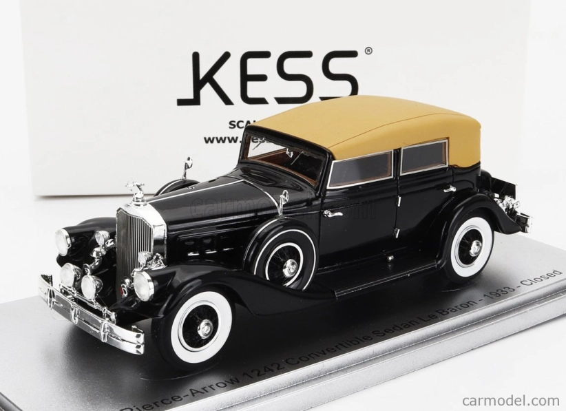 Kess-model Pierce arrow 124 Cabrio Berline Sedan Le Baron Closed 1933 1:43 Black