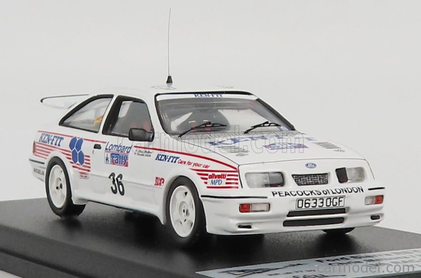 Trofeu Ford england Sierra Rs Cosworth N 36 Rally Rac Lombard 1987 C.mellors - H.white 1:43 Biela