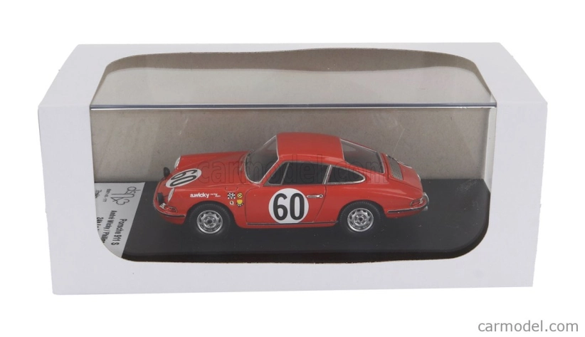 Trofeu Porsche 911s Coupe Team Farjon N 60 24h Le Mans 1967 Andre Wicky - Philippe Farjon 1:43 Orange