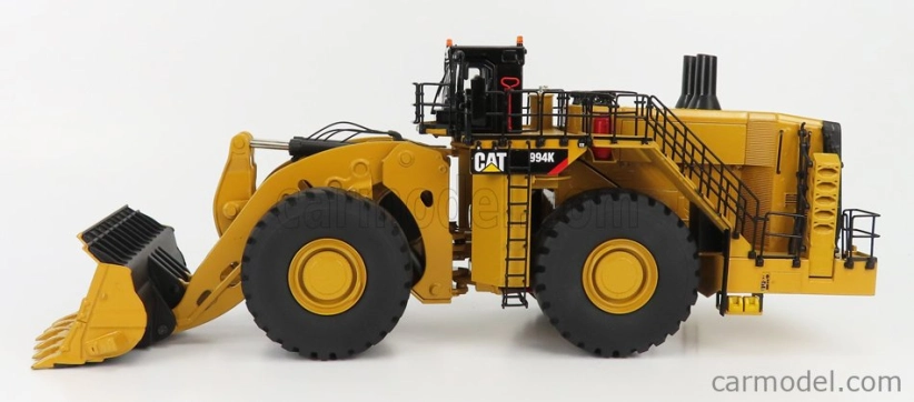Dm-models Caterpillar Cat994k Ruspa Gommata - škrabací traktor - kolesový nakladač - konfigurácia Rock 1:50 žltá čierna