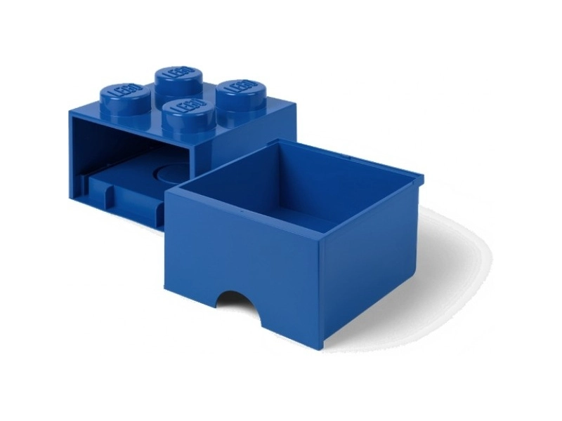 LEGO úložný box s šuplíkem 250x250x180mm - tmavě zelený