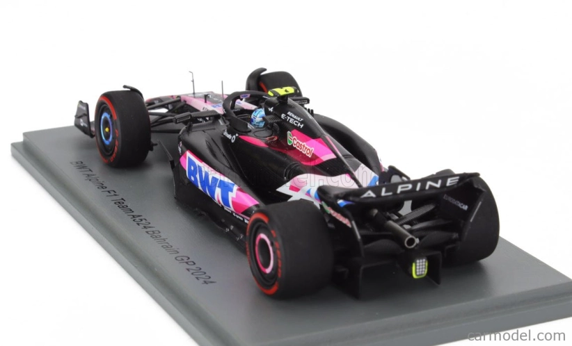 Spark-model Alpine F1 A524 Team Bwt Alpine N 10 Bahrain Gp 2024 Pierre Gasly 1:43 Černá Modrá Růžová