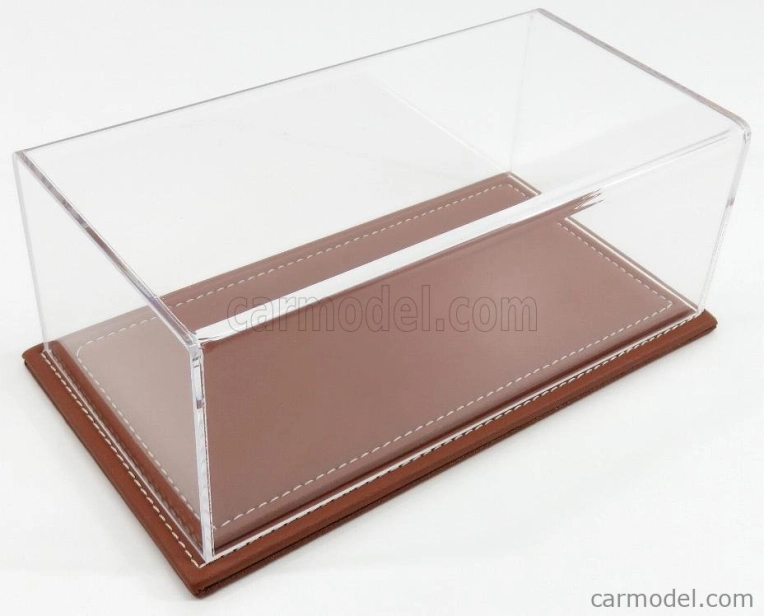 Atlantic Vetrina display box Maranello Base In Pelle - Leather Base Cuoio - Lungh.lenght Cm 23 X Largh.width Cm 12 X Alt.height Cm 8.5 (altezza Interna 7.7 Cm ) 1:24 Plastic Display