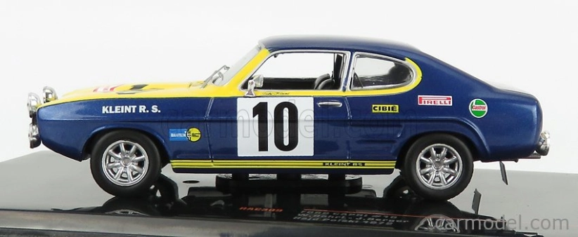 Ixo-models Ford england Capri 2600 Rs N 10 Rally Rajd Polski 1972 W.rohrl 1:43 Modrá Žltá