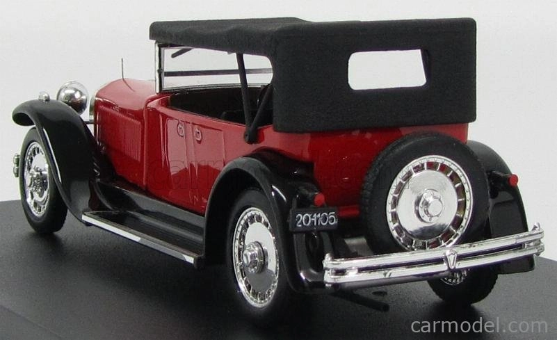 Rio-models Bugatti Type 41 Royale Torpedo Cabriolet Closed 1927 1:43 Červená Černá