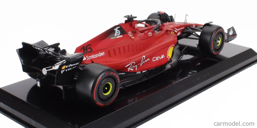 Edicola Ferrari F1-75 Scuderia Ferrari N 16 Sezóna 2022 Charles Leclerc - Con Vetrina - S vitrínou 1:24 červená čierna