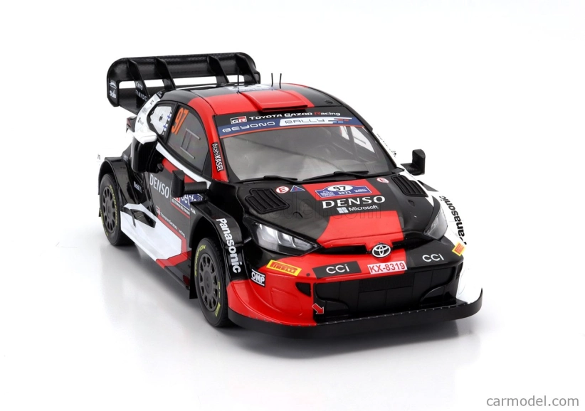 Ixo-models Toyota Yaris Gr Hybrid Rally1 Team Toyota Gazoo Racing Wrt N 97 5th Rally Finland 2023 Jari Matti Latvala - Juho Hanninen 1:18 Bílá Červená Černá