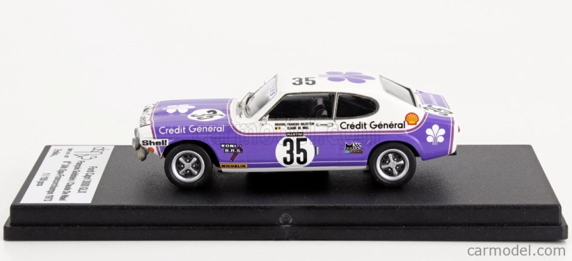 Trofeu Ford england Capri 3000 Glx N 35 24h Spa 1973 Francois Goldstein - Claude De Wael 1:43 Fialová Bílá