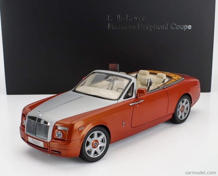 Kyosho Rolls royce Phantom Drophead Cabriolet 2-dverový 2013 1:18 Oranžová