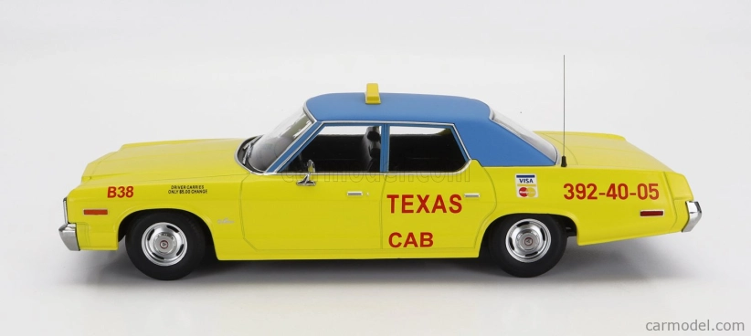 Dodge Monaco Taxi Texas Cab B38 1974 1:18 žlto-modrá