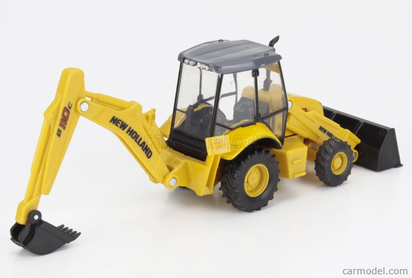 Newray Iveco fiat Daily Roll-off Pianale 2023 With New Holland B110c Ruspa Gommata - Scraper Tractor 1:36 Žlutá Černá