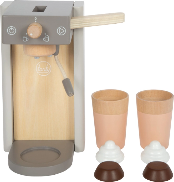 small foot Drevený kávovar s príslušenstvom Tasty sivý – poškodený obal