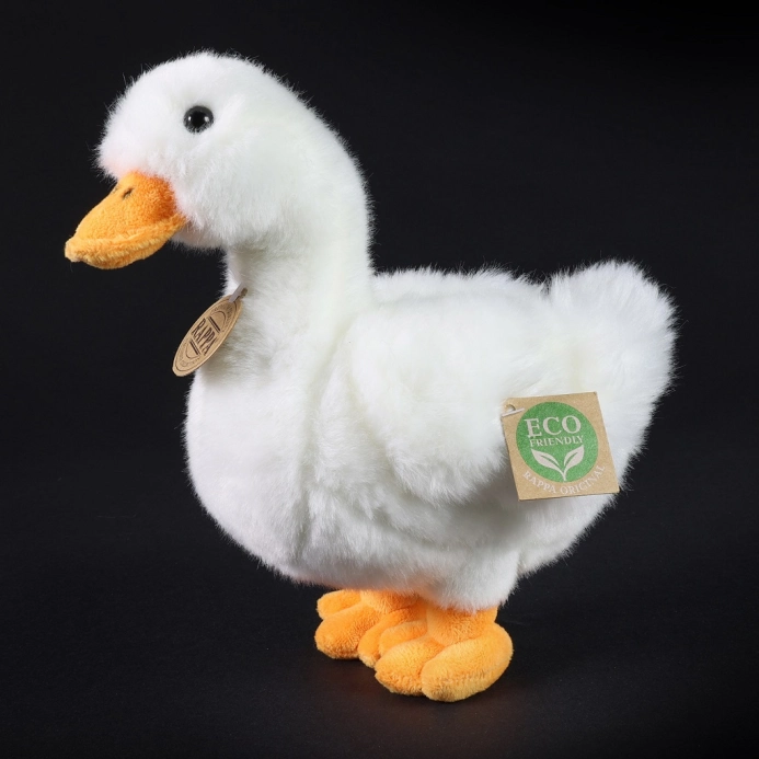 Rappa Plyšová kačica biela 24 cm ECO-FRIENDLY