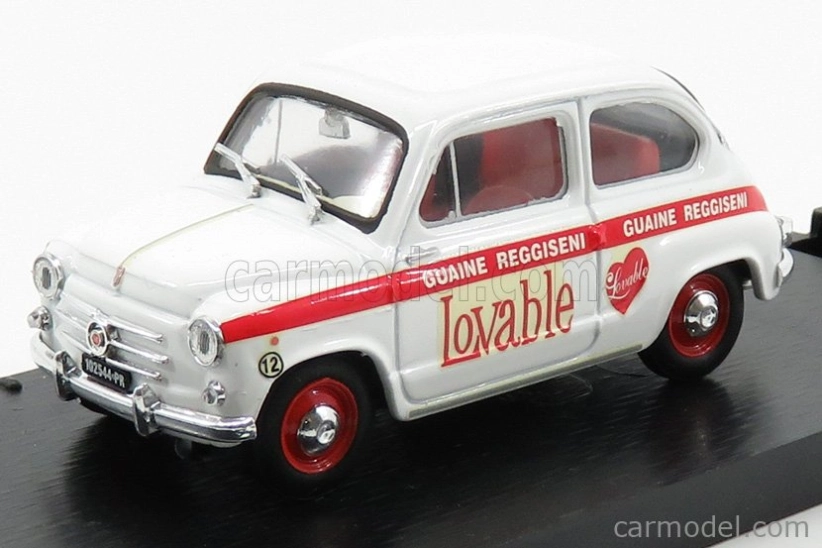 Brumm Fiat 600d - Abbigliamento Intimo Lovable 1965 1:43 Bielo-červená