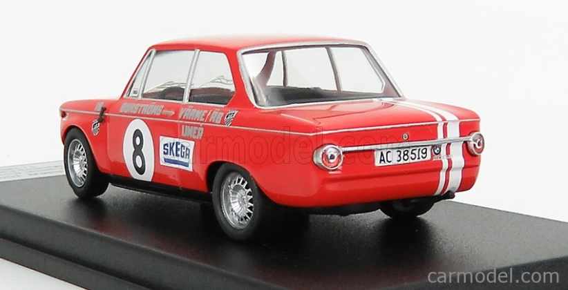Trofeu BMW 2002 Ti N 8 Rally Mantorp Park 1970 I.burstrom 1:43 Red