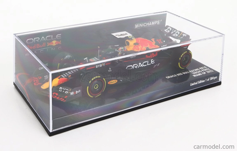 Minichamps Red bull F1 Rb18 Team Oracle Red Bull Racing N 11 4th Miami Gp 2022 Sergio Perez 1:43 Matná modrá žltá červená