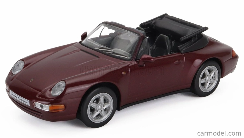 Edicola Porsche 911 993 Carrera Cabriolet 1995 1:43 Red Met