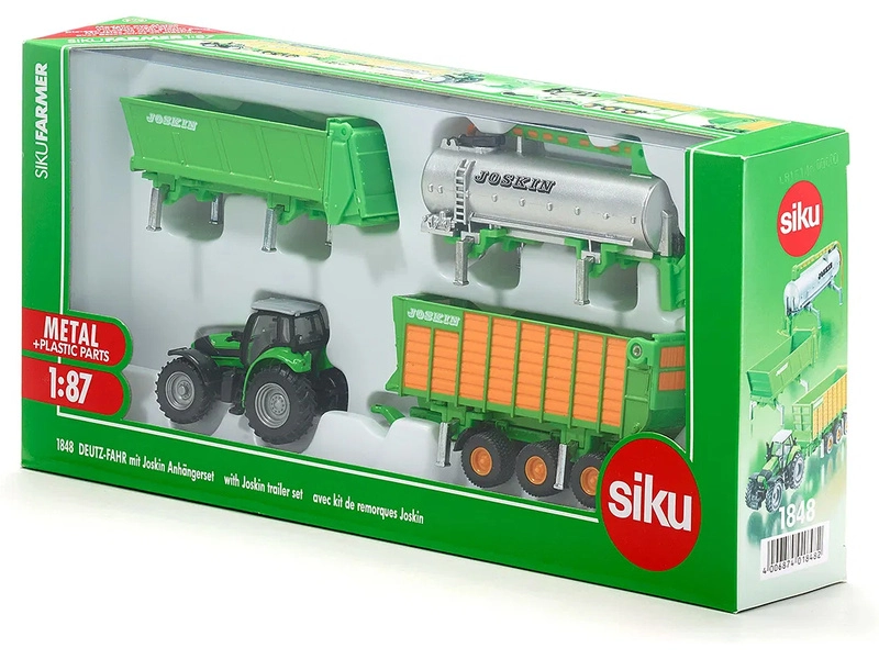 SIKU Farmer – Deutz so súpravou prívesov Joskin 1:87