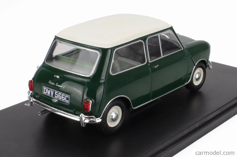 Edicola Austin Mini Cooper S 1965 - Con Vetrina - With Showcase 1:24 Zelená Bílá