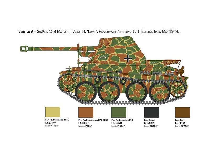 Italeri Marder III Ausf. H Sd. Kfz. 138 s posádkou (1:35)