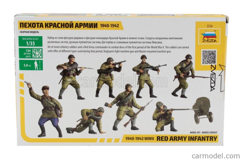 Zvezda Figúrky Pechota Červenej armády Wwii 1940-1942 - Ruská armáda - Vojenské 1:35 /