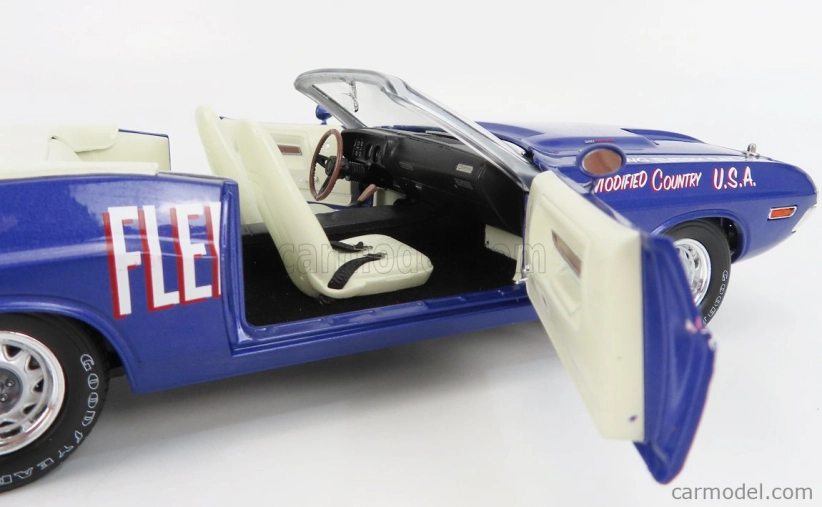 Greenlight Dodge Challenger Cabriolet Open Official Pace Car Flemington Fair Speedway 1971 1:18 Purple
