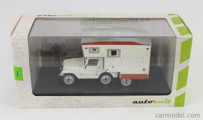 Autocult Jeep Cj5 Universal Camper Usa 1969 1:43 Bílá Červená
