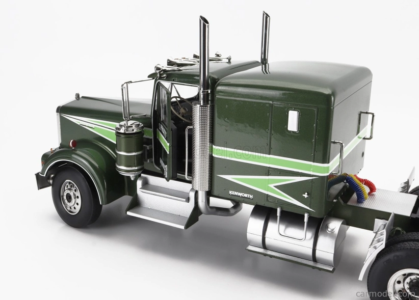 Road-kings Kenworth W900 Tractor Truck 3-assi Moving On 1989 1:18 Zelená