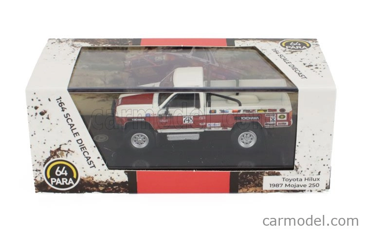 Paragon-models Toyota Hilux Pick-up Racing Lhd 1985 1:64 Bílá Červená
