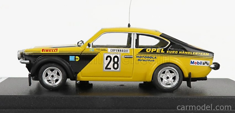 Trofeu Opel Kadett C Gt/e (nočná verzia) N 28 Rally Montecarlo 1976 Anders Kullang - Claes Goran Andersson 1:43 žltá čierna