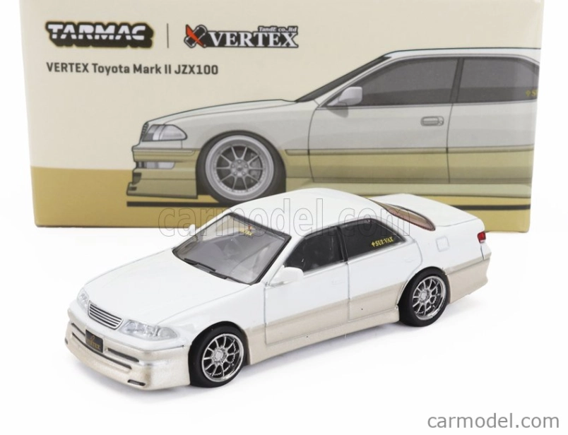 Tarmac Toyota Chaser Mkii Jzx100 Vertex 1999 1:64 Biela béžová