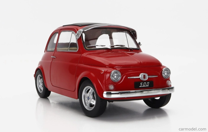 Fiat 500 F Custom 1968 v mierke 1:12 červený
