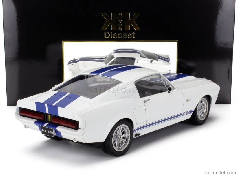 Kk-scale Ford usa Mustang Shelby Gt500 Eleanor Coupe 1967 1:12 White Blue