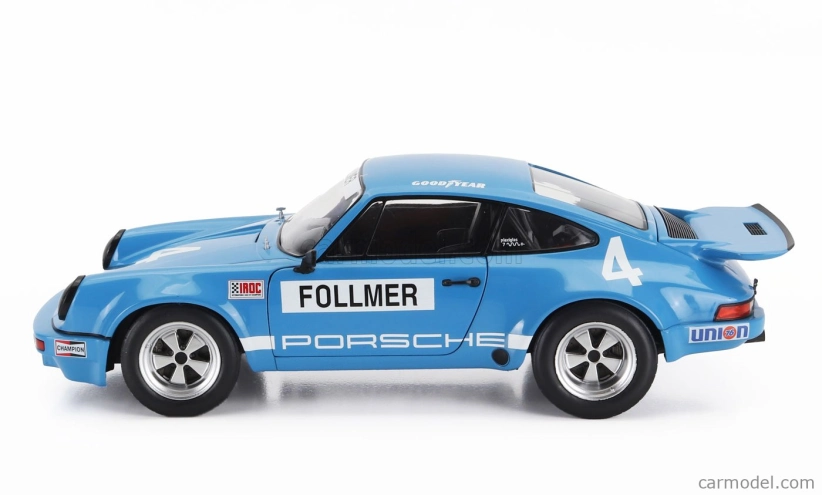 Solido Porsche 911 Carrera 3.0 Rsr N 4 Iroc Riverside 1974 George Follmer 1:18 Blue