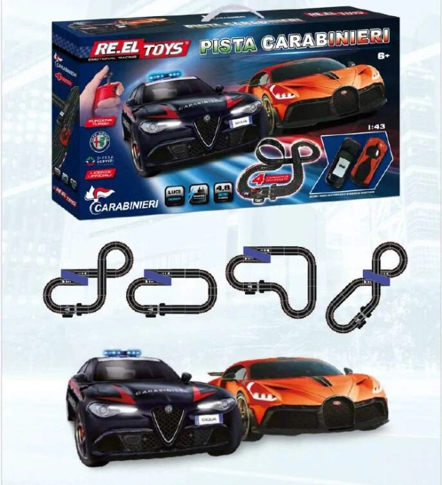 RE.EL Toys autodráha Alfa Romeo Carabinieri - Bugatti Divo 1:43