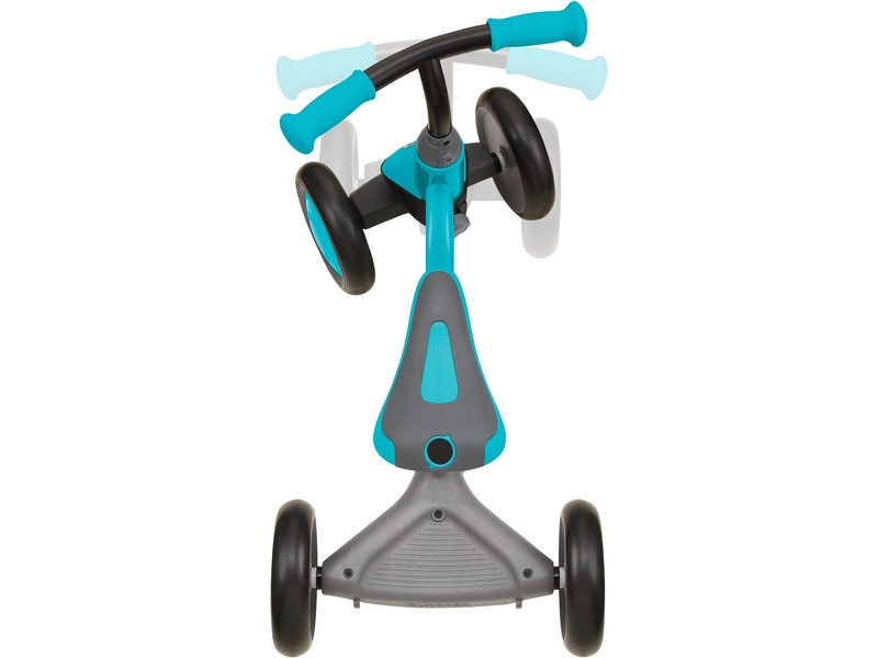 Globber - Dětské odrážedlo Learning Bike 3v1 Deluxe modrošedé