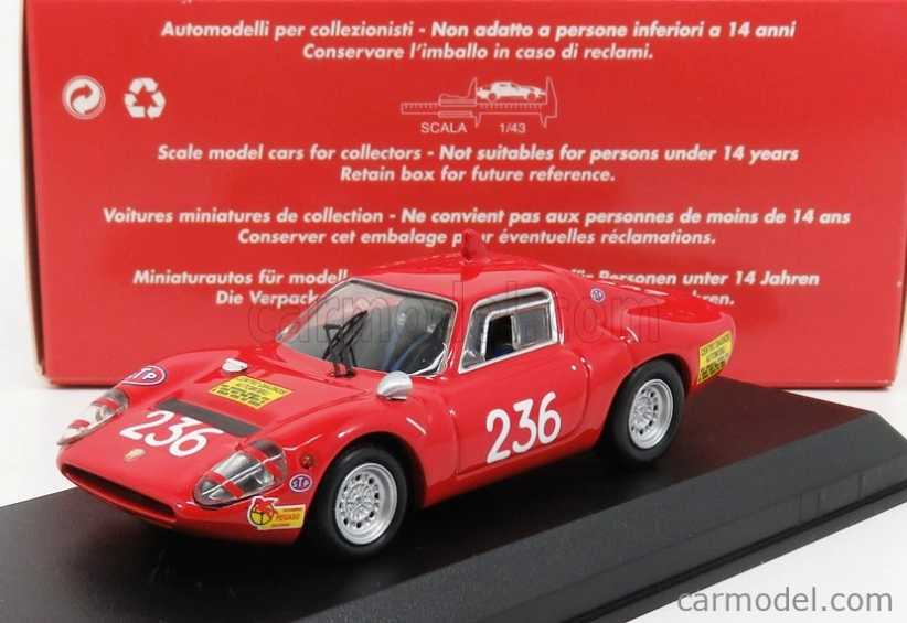 Best-model Fiat Abarth Ot1300 N 236 Winner Class Targa Florio 1970 Garufi 1:43 Red