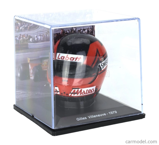 Edicola Helma F1 Casco Helma Gilles Villeneuve 312t4 Team Ferrari Sezóna 1979 1:5 červená čierna