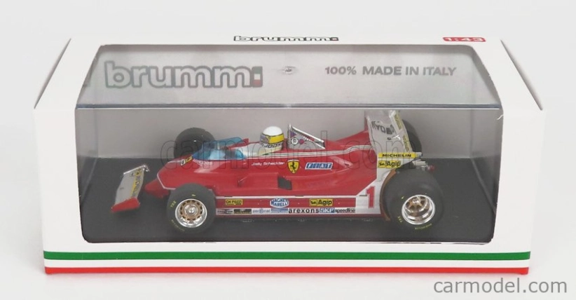 Brumm Ferrari F1 312t5 N 1 Monaco Gp 1980 Jody Scheckter - With Driver Figure 1:43 Red