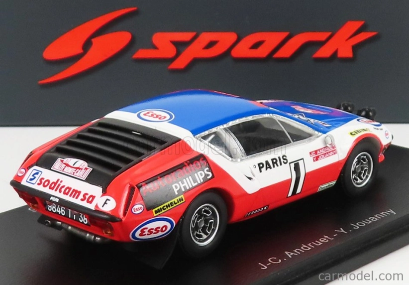 Spark-model Renault Alpine A310 N 1 Rally Montecarlo 1976 J.c.andruet - Y.jouanny 1:43 Bílá Červená Modrá