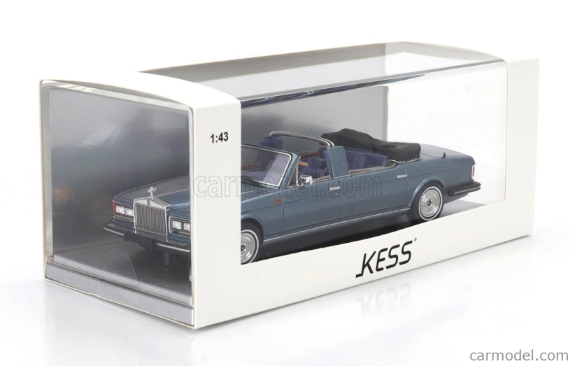Kess-model Rolls royce Silver Spur Landaulette Semicovertible Open 1987 1:43 Blue Met Black