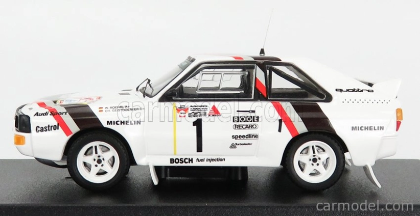 Trofeu Audi Quattro Sport N 1 Winner Rally Stadte 1984 - Štart Pretek Verzia W.rohrl - C.geistdorfer 1:43 Biela
