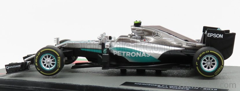 Edicola Mercedes gp F1  W07 Hybrid Amg Petronas N 6 World Champion Season 2016 Nico Rosberg 1:43 Stříbrná Zelená