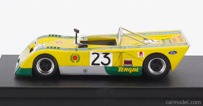 Trofeu Chevron B21 Fvc Cosworth N 23 Rally Vila Real 1972 Paco Josa 1:43 Žlutá Zelená
